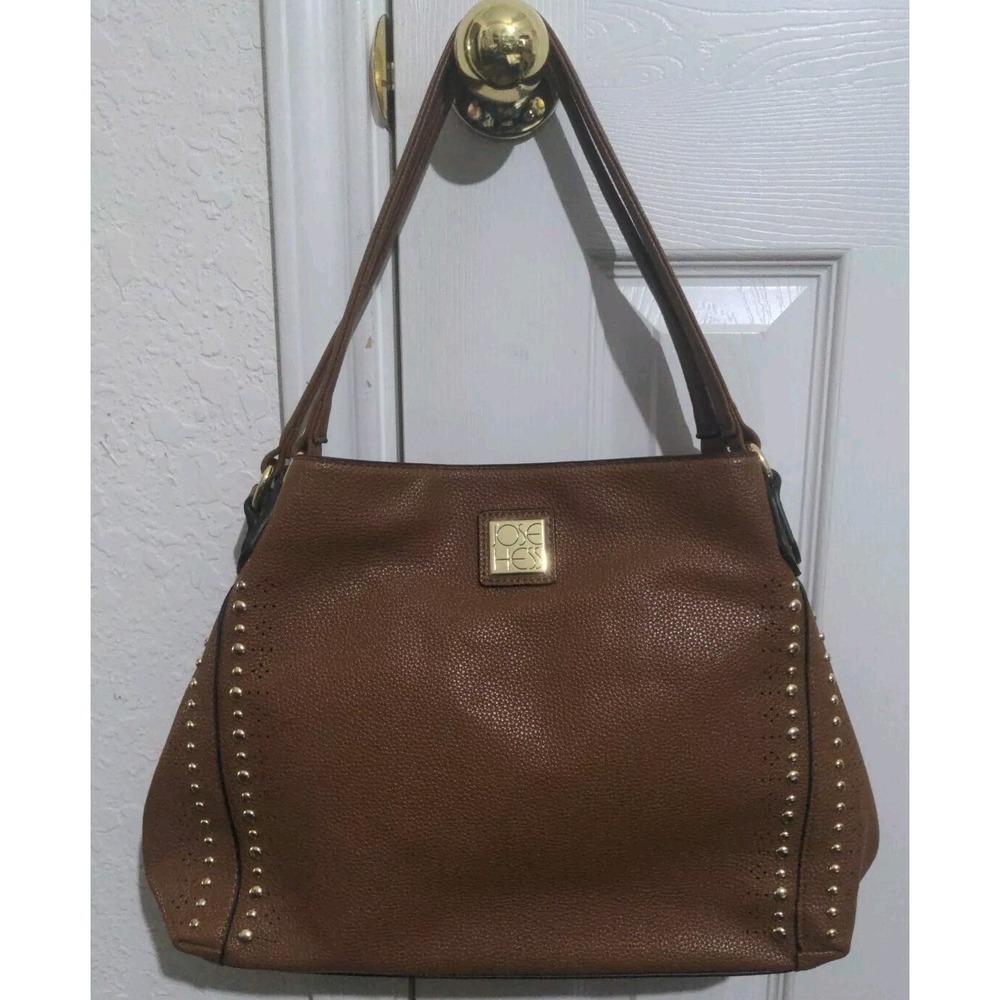 Jose Hess Danbury Mint Light Brown Designer Handbag NEW